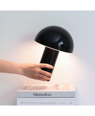Celia Portable LED Table Lamp with Dome Mushroom Shade