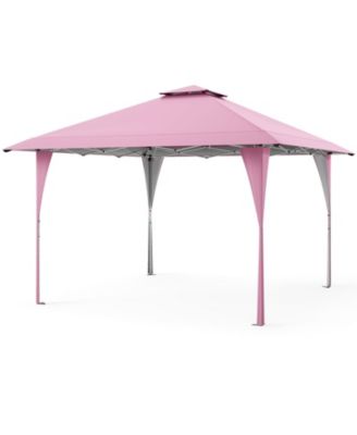 Patio Gazebo Double Roof with Mesh Netting and Curtains