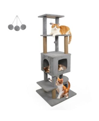 Cat Tree 64 in with 2 Condos and Jute Scratching Posts