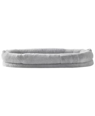 Human Dog Bed 67.7x35x9.8 in Oval Faux Rabbit Fur Cover