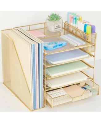 Desk Organizer 5-Tier Tray File Holder Drawer Pen Holder