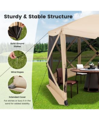 11.5 X 11.5 FT Pop-up Screen House Tent with Portable Carrying Bag