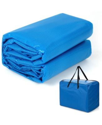 12 x 24 Feet Rectangle Swimming Pool Cover 12-MIL Heat Retaining Pool Solar Blanket with Carrying Bag