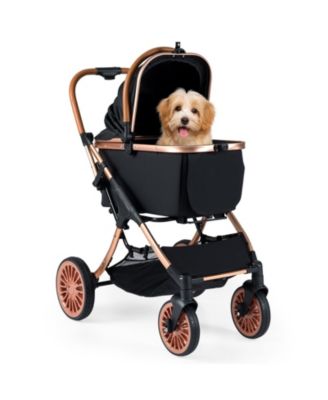 Foldable 3-in-1 Pet Stroller with Sun Shade Safety Belt