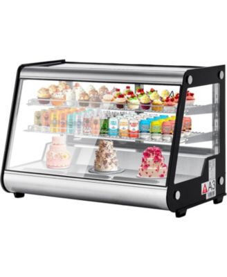 183L Cake Refrigerated, ABS + Double-Layer Tempered Glass, Countertop Bakery Display Case for Pastries, Desserts, Beverages, Ideal for Cafe