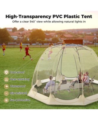 8.5 ft x 8.5 ft Transparent PVC Pop Up Bubble Tent Screen House