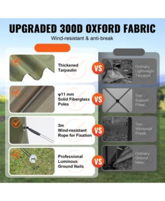 10x10 FT Pop Up Gazebo Tent 6-Sided with Mosquito Netting