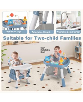 16-in-1 Baby High Chair with Activity Center and Booster Seat for Babies and Toddlers