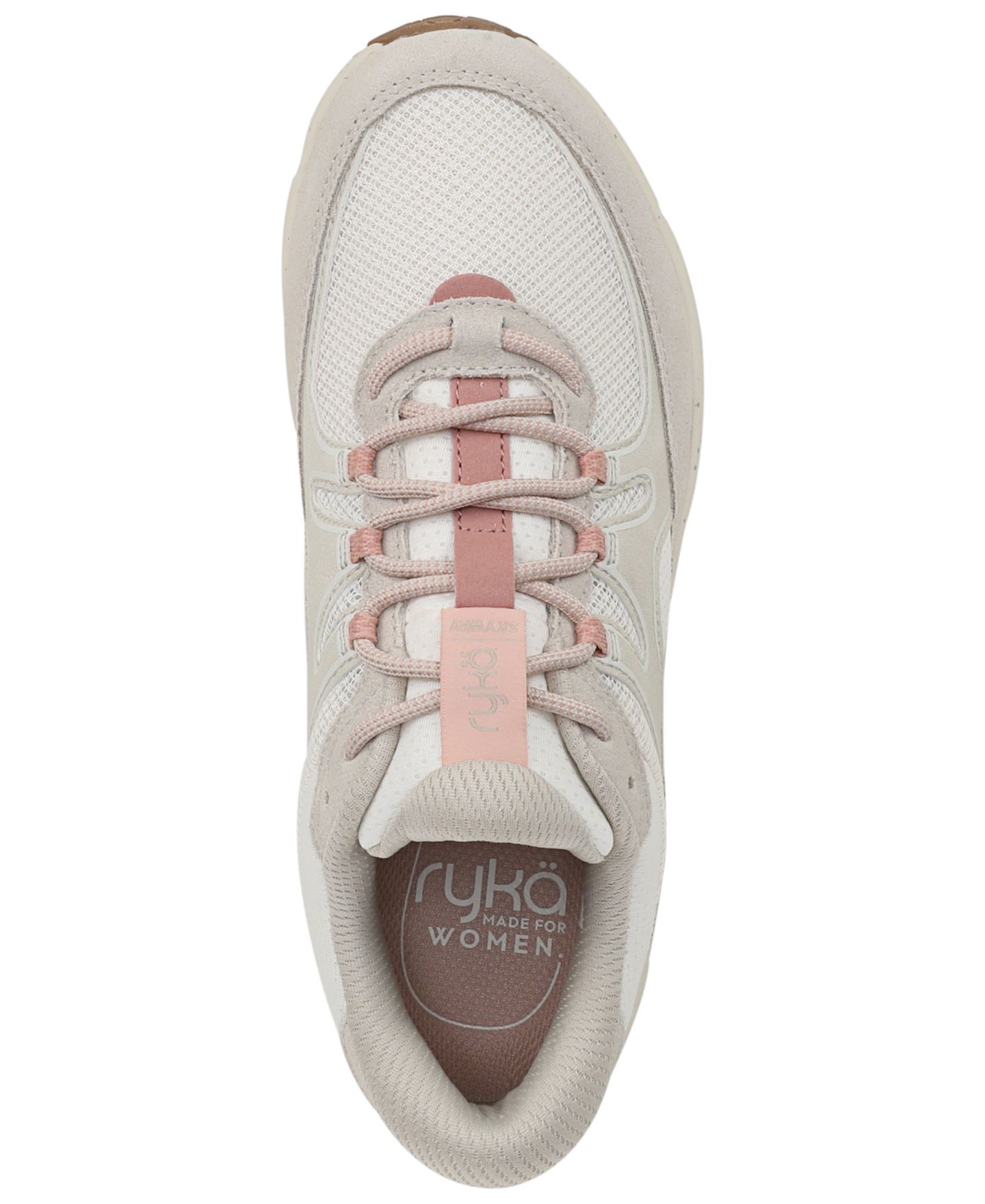 Женские кроссовки Ryka Skyway Lace-Up, цвет: Бежевый разноцветный замшевый / Сетчатый — фото 4