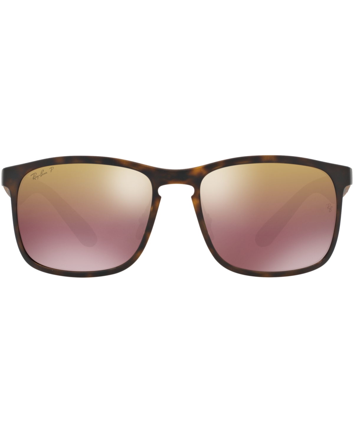 Shop Ray Ban Polarized Sunglasses, Rb4264 Chromance In Tortoise Matte,brown Mirror Polar