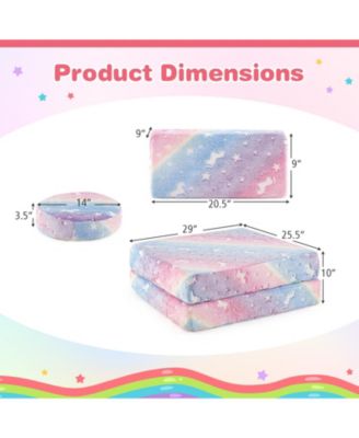 Modular Kids Play Couch Set Glow in the Dark with Portable Handles