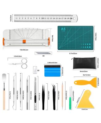 27pcs Craft Weeding Tools Vinyl Kit Utility Set Paper Trimmer Scrapbooking Silhouettes Cameos DIY Art Crafting Splicing Cardstock
