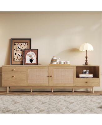 Storage Cabinet with Drawers and Doors TV Stand