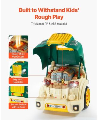 60 Piece Kids Engine Toy with Lights and Sounds, Ages 3+