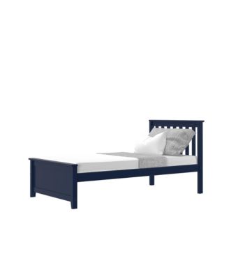 Twin Bed Frame with Headboard, Solid Wood Platform Bed for Kids