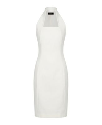 Women's High Neck Cotton Mini Dress