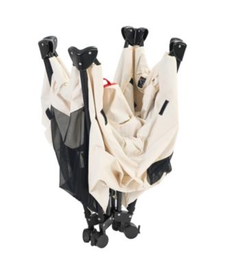 Large Foldable Elevated Pet Lounge Bed with wheels and side storage bags, sturdy raised design, portable and convenient