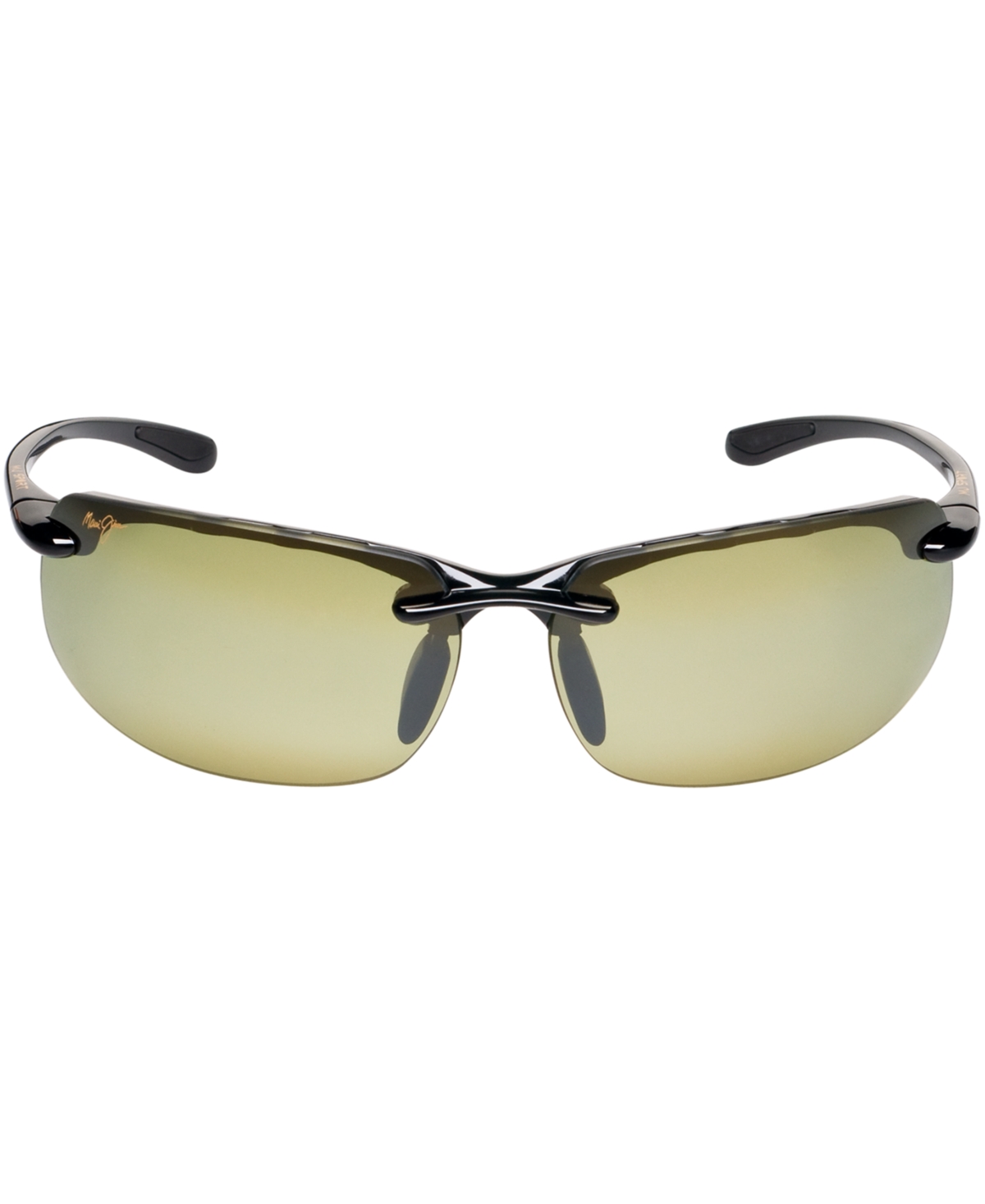 Shop Maui Jim Banyans Polarized Sunglasses , 412 In Black,green