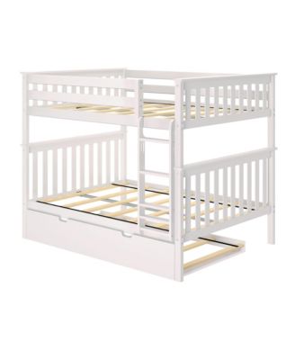 Max and Lily Full over Full Bunk Bed with Trundle Bed