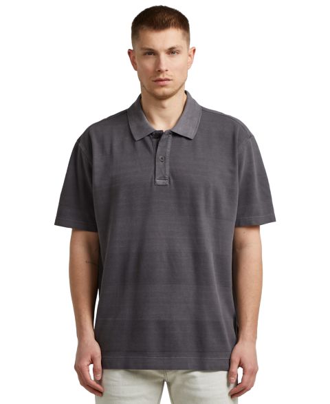 Мужское поло G-Star Raw Washed Jacquard Relaxed-Fit Polo Shirt, цвет: Petrol