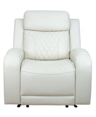 Niccy Leather 41.75" Power Motion Lay Flat Recliner