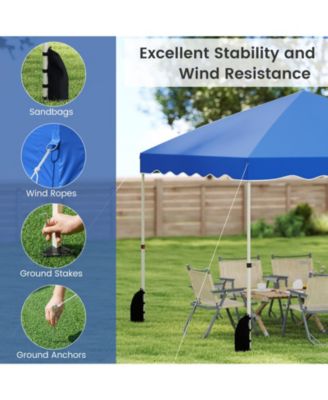 Foldable 10 X 10 Feet Pop up Canopy Tent with Wheeled Bag