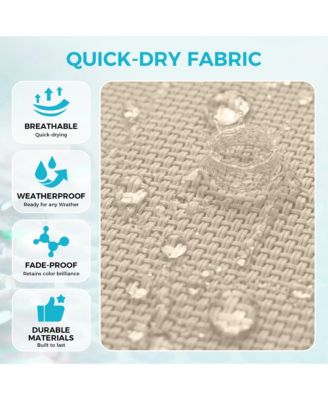 Adjustable 5-Position Outdoor Lounge Chairs Set of 2 - Durable Textilene Reclining Patio Chaise