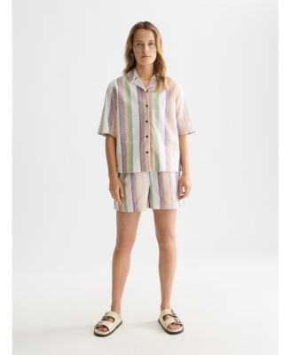 Women's Scotch and Soda Striped Elastic Waist Shorts