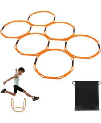 Octagonal Agility Rings, Speed Rings, Youth Agility Footwork Training and Speed Hurdles Ladder, Fitness Equipment Sport Workout