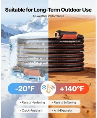 Garden Hose, 200 ft 5/8", Heavy Duty Hose with 10 Mode Nozzle for Gardening