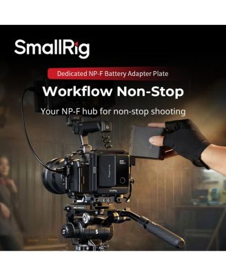 Hot-Swap UPS Adapter Plate with 15mm Dual Rod Clamp for NP-F Type Batteries