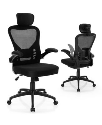 Ergonomic Mesh Office Chair with Adjustable Headrest, Lumbar Support and Flip-Up Arms