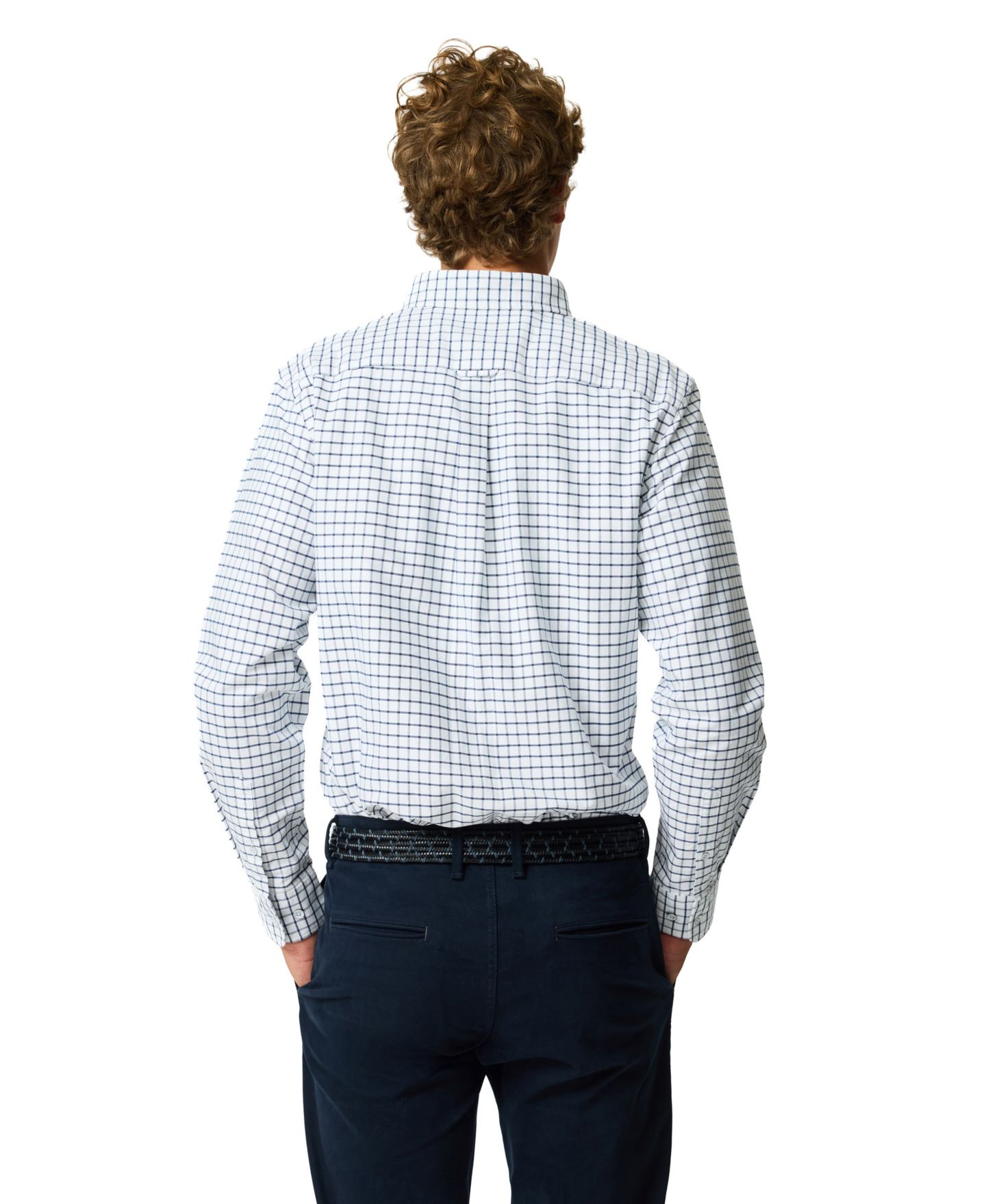 Мужская рубашка Rodd & Gunn Oxford Cotton Bayshore, цвет: Морской — фото 3