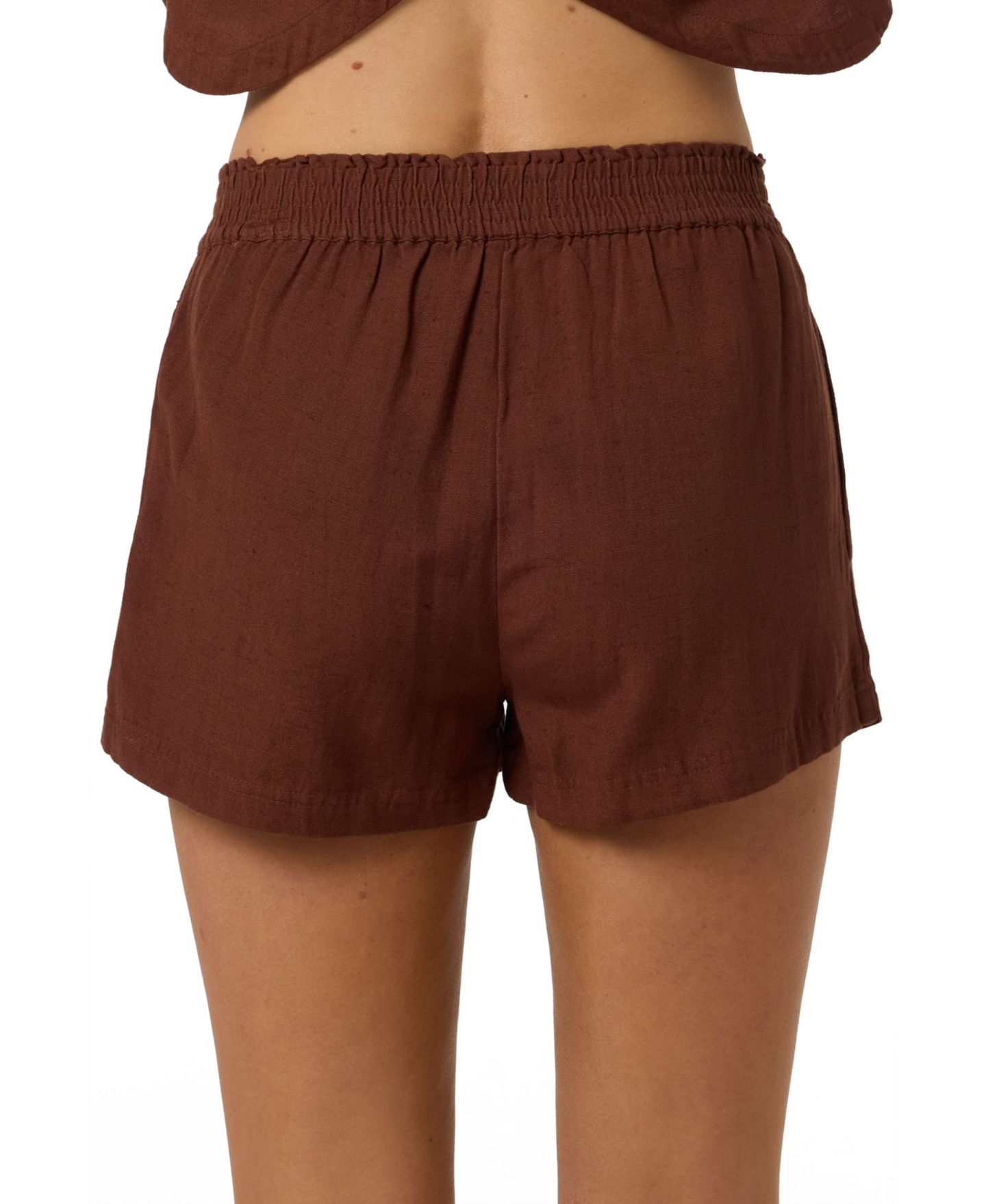 Женские шорты O'Neill Sanders Smocked Waistband Pull-On, цвет: Кокосовый коричневый — фото 5
