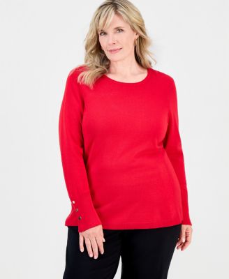 Plus Size Crewneck Long-Sleeve Sweater
