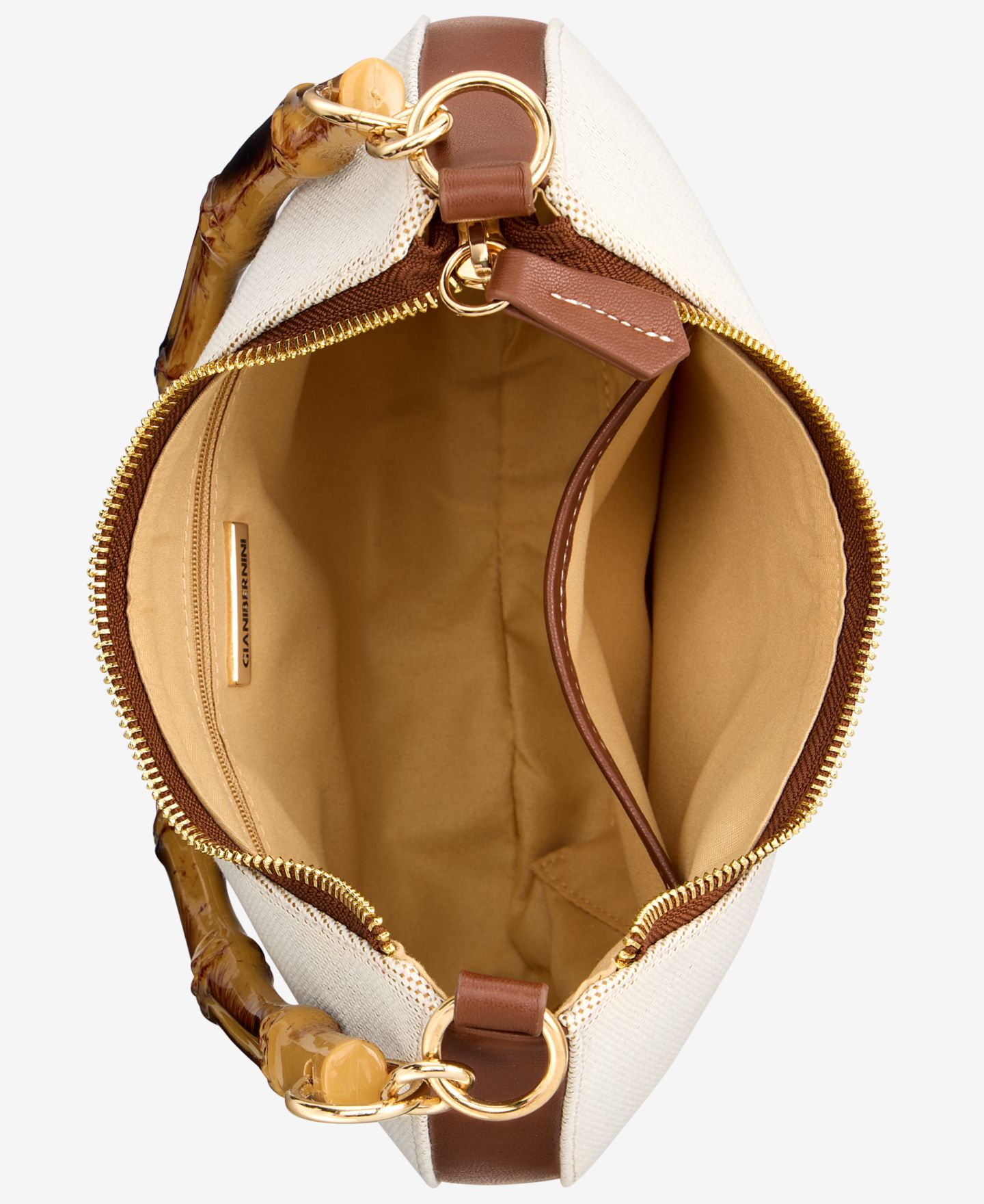 Женская сумка Giani Bernini Linen Bamboo Handle Hobo, цвет: Натуральный — фото 5