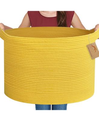 Rope Blanket Basket Storage Bin Organizer Wicker Box 88L Gift Basket