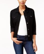 Macy's black jacket discount womens