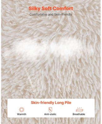 Fluffy Plush Bean Bag Chair with Armrests, High-Density Foam Filling