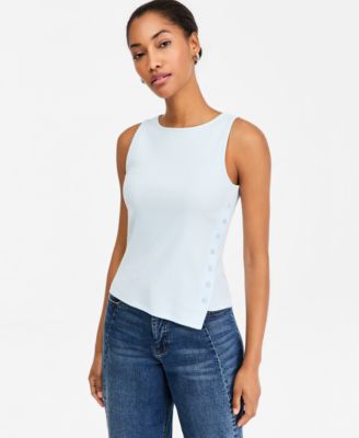 Women's Boatneck Side Button Tank
