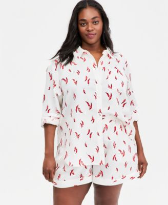 Trendy Plus Size Set Pepper Toss Shirt