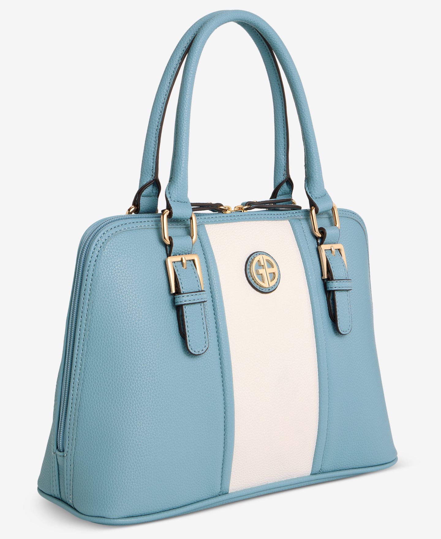 Женская сумка Giani Bernini Vertical Colorblock Dome Satchel, цвет: Голубой — фото 3