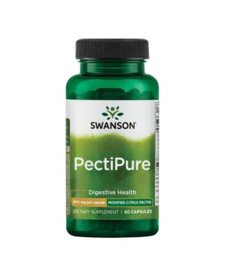 PectiPure Modified Citrus Pectin, Digestive and Cellular Health, 82% Galacturonic Acid, Natural Wellness Supplement, 600 mg, 60 Capsules