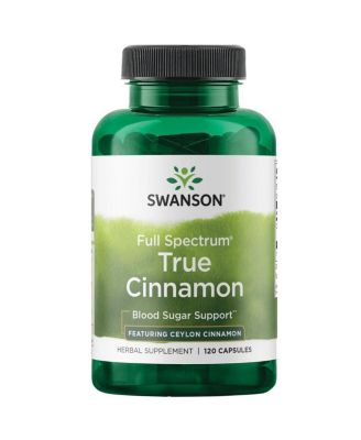 Full Spectrum True Cinnamon  Herbal Supplement  (120 Capsules, 300mg Each)