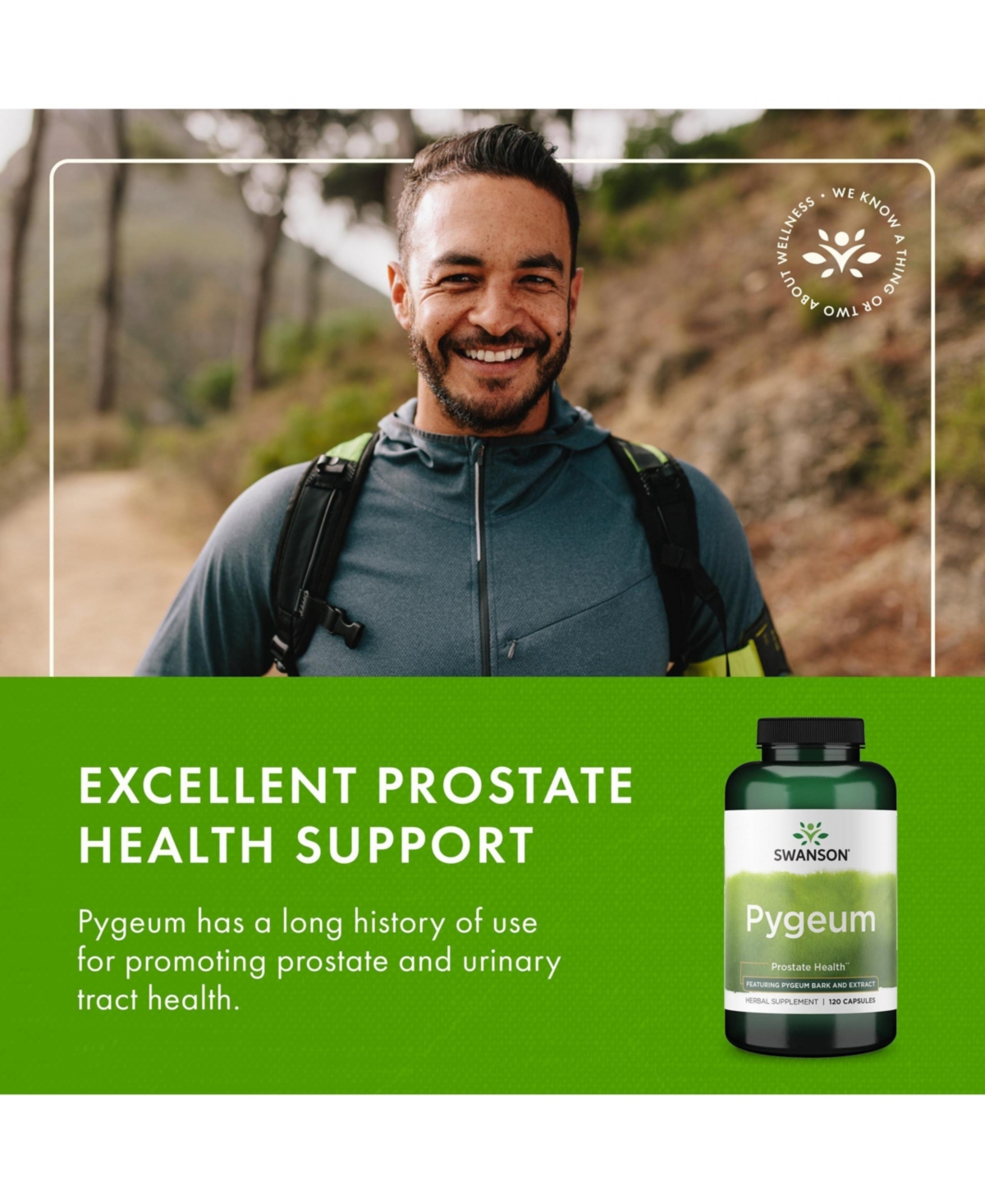 Swanson Pygeum Herbal Supplement Men's Health Supplement (120 Capsules Each, 400 mg)