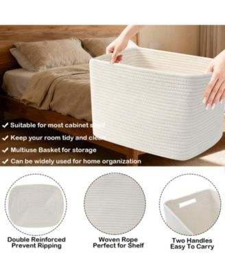 3 PACK Woven Storage Baskets Organizing Bins Home Organization Gift Basket