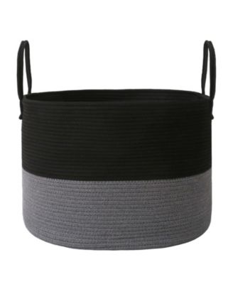 Cotton Rope Blanket Basket Laundry Hamper Storage Bin Gift Basket