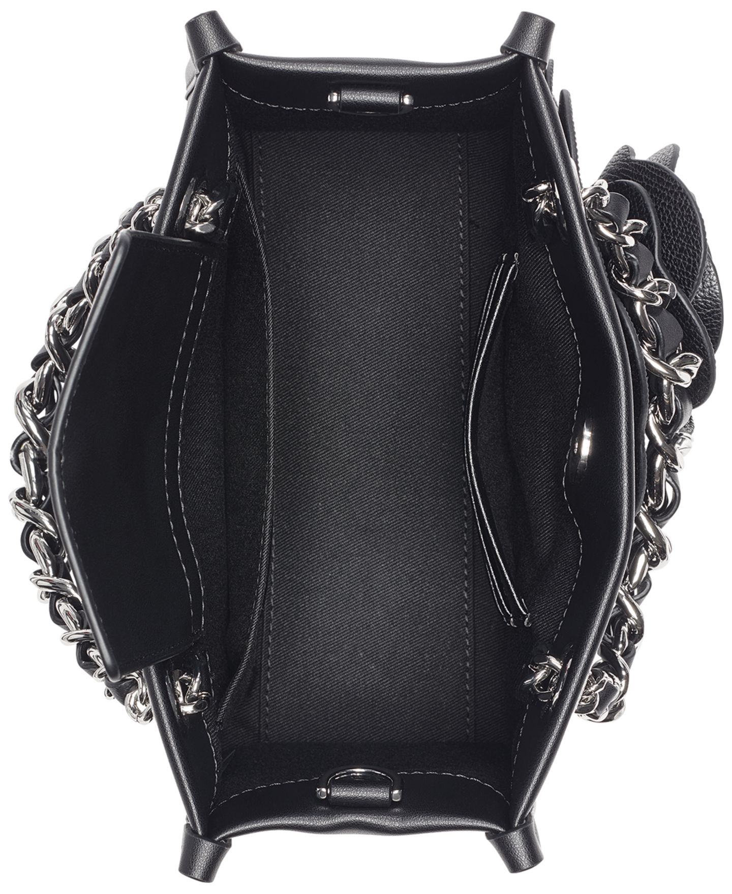 Женская сумка KARL LAGERFELD PARIS Savoie Small Crossbody Handbag, цвет: Чёрный / Серебряный — фото 4