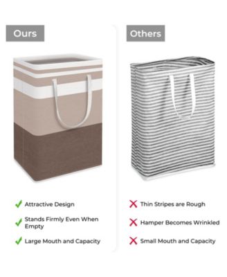 2PC Laundry Hamper Waterproof Collapsible Tall Clothes With Handles Gift Basket
