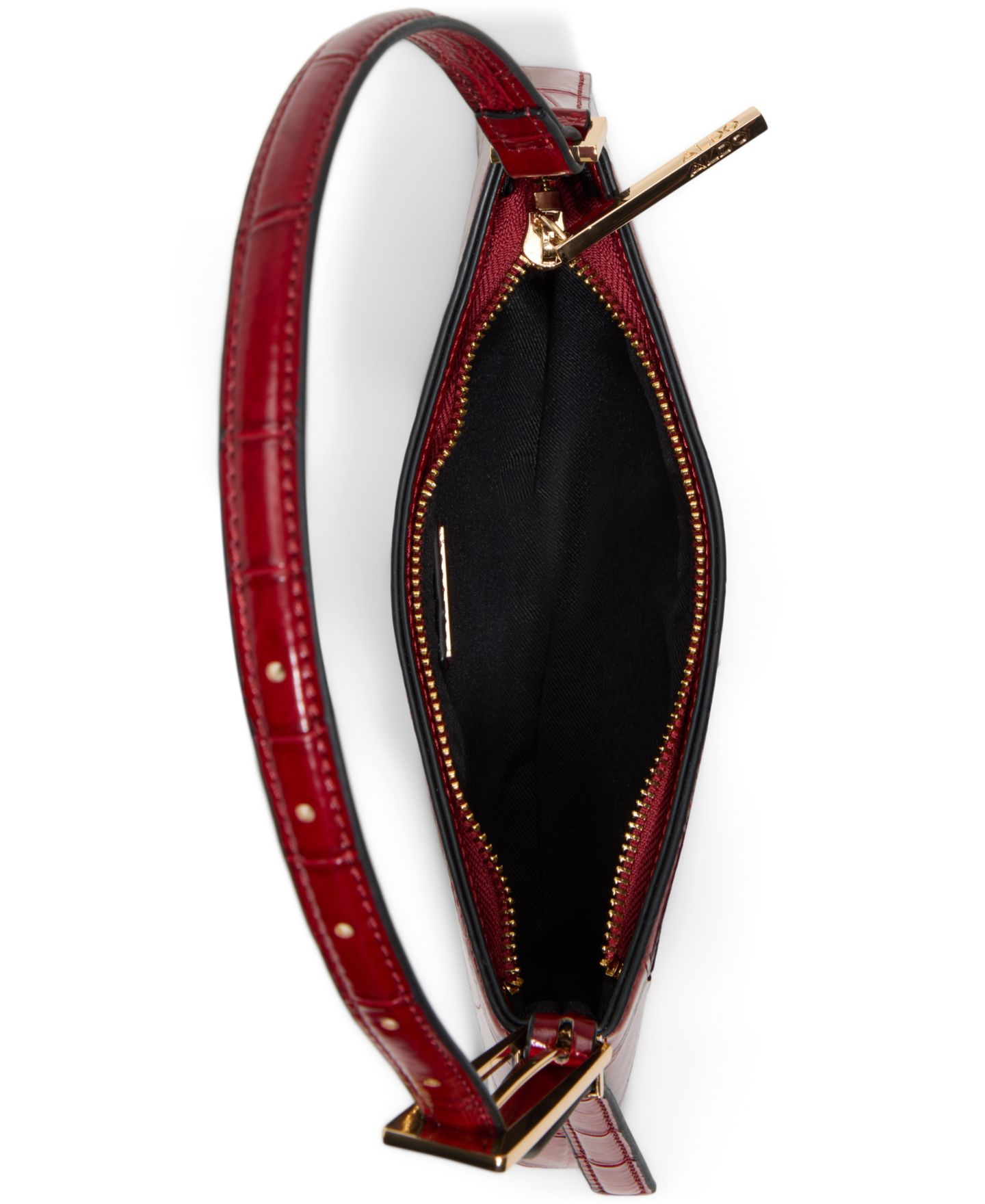 Женская сумка ALDO Jabelle Small Shoulder Handbag, цвет: Тёмный красный — фото 4